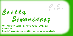 csilla simonidesz business card